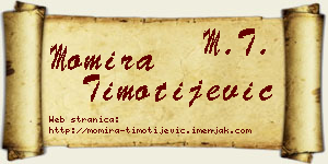 Momira Timotijević vizit kartica